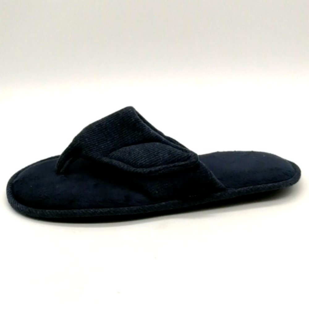 Everfoams Mens Flat Heel Thong Slipper Cushioned‎ Insole Navy Blue Sz M 9-10